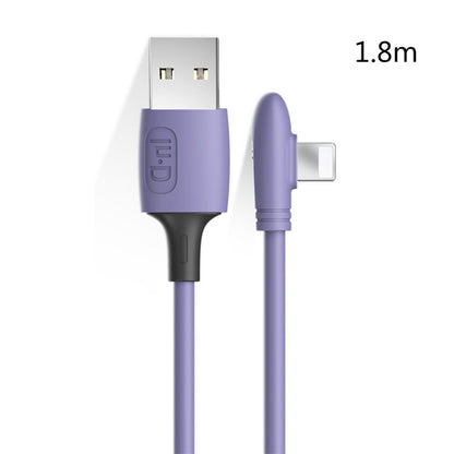 ENKAY Hat-Prince ENK-CB211 2.4A USB to 8 Pin 90 Degree Elbow Silicone Data Sync Fast Charging Cab...