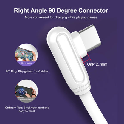 ENKAY Hat-Prince ENK-CB109 5A USB to USB-C / Type-C 90 Degree Elbow Silicone Data Sync Fast Charg...