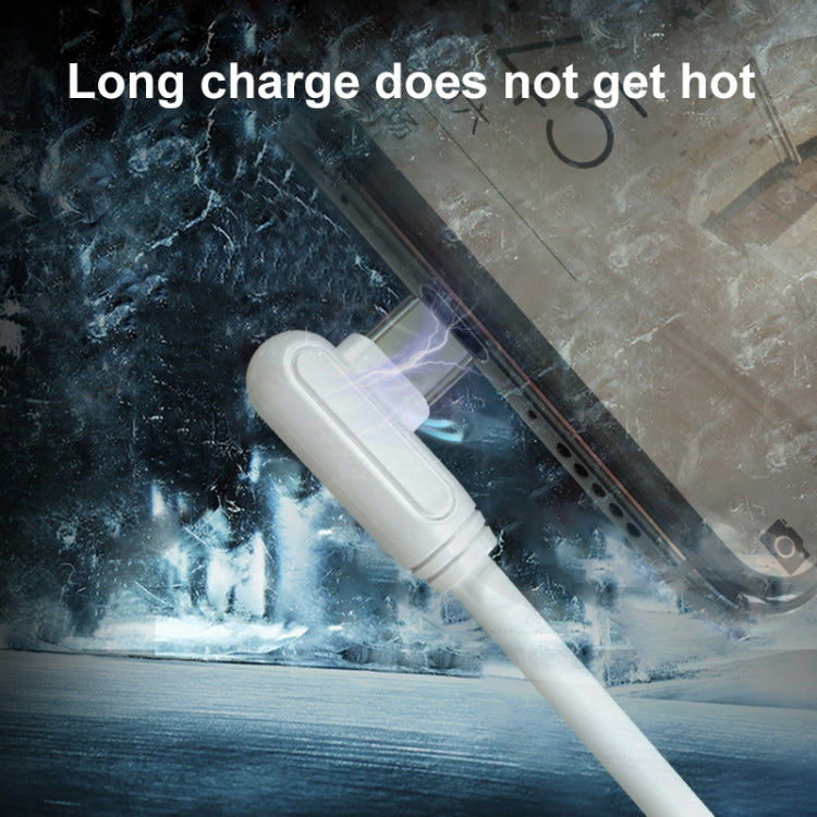 ENKAY Hat-Prince ENK-CB109 5A USB to USB-C / Type-C 90 Degree Elbow Silicone Data Sync Fast Charg...