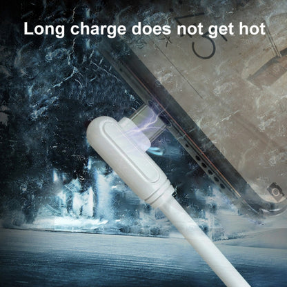 ENKAY Hat-Prince ENK-CB109 5A USB to USB-C / Type-C 90 Degree Elbow Silicone Data Sync Fast Charg...