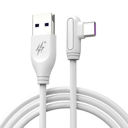 ENKAY Hat-Prince ENK-CB109 5A USB to USB-C / Type-C 90 Degree Elbow Silicone Data Sync Fast Charg...