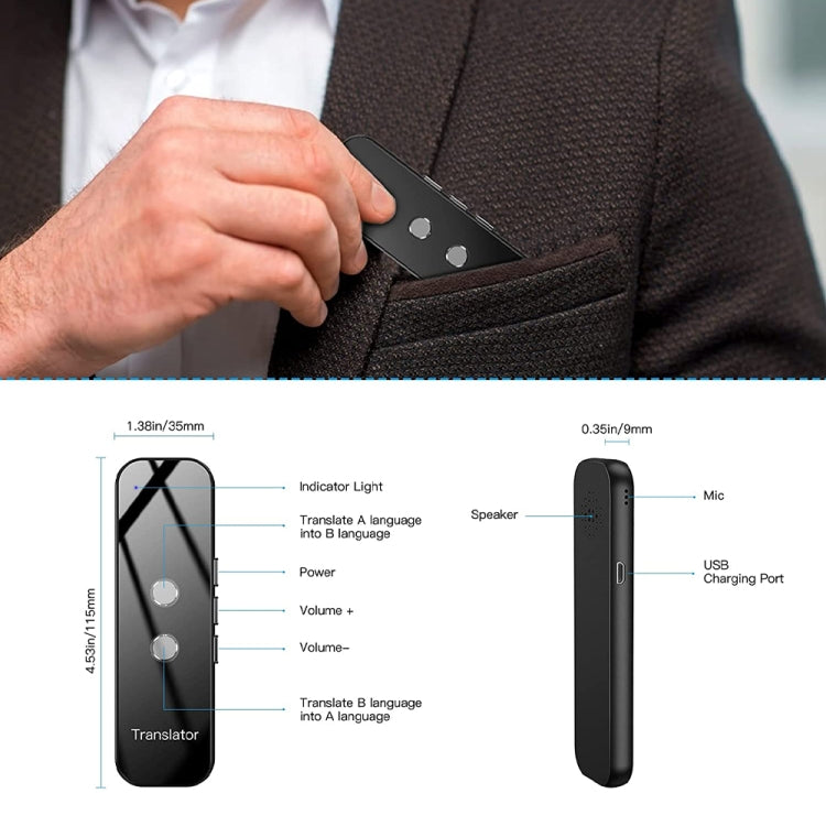 G6 Portable Instant Real Time Voice Translator Multi Language Translator Voice Translaty Personal...