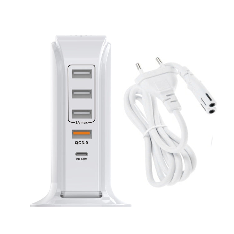 PD-36W PD3.0 + QC3.0 4-port USB Mobile Phone Charging Sailboat Multi Port Charger,, EU Plug, AU P...