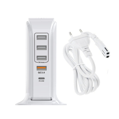 PD-36W PD3.0 + QC3.0 4-port USB Mobile Phone Charging Sailboat Multi Port Charger,, EU Plug, AU P...