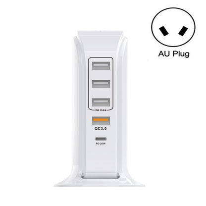 PD-36W PD3.0 + QC3.0 4-port USB Mobile Phone Charging Sailboat Multi Port Charger,, EU Plug, AU P...