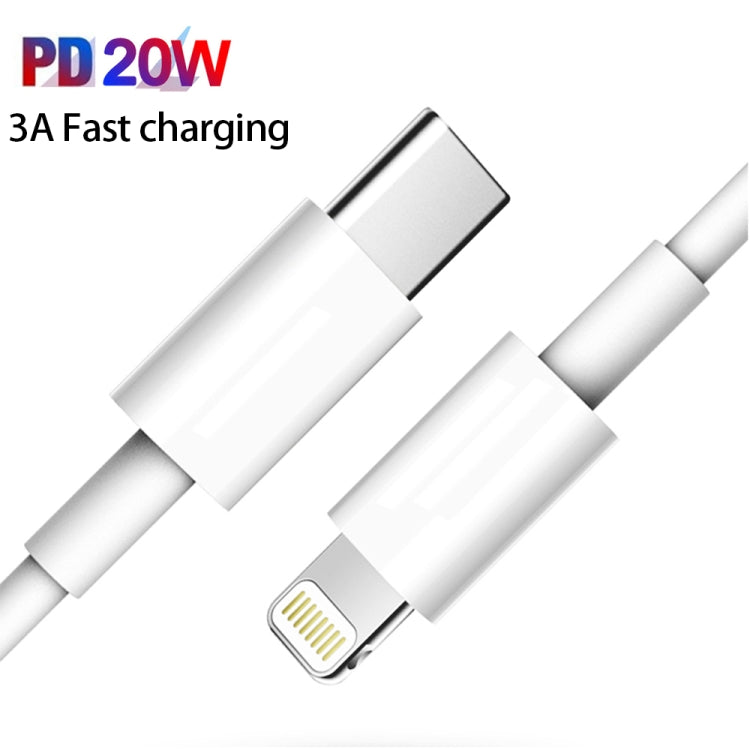 CS-20W Mini Portable PD3.0 + QC3.0 Dual Ports Fast Charger with 3A Type-C to 8 Pin Data Cable����...
