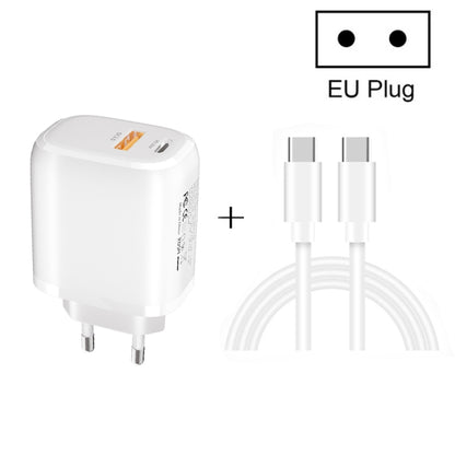 CS-20W Mini Portable PD3.0 + QC3.0 Dual Ports Fast Charger with 3A Type-C to Type-C  Data Cable��...