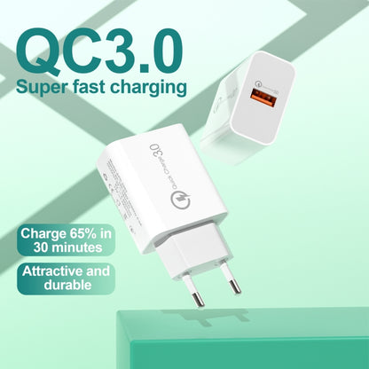 APD-2003 18W QC3.0 Single Port USB Charger with 1m USB to Type-C Data Cable����������������������...