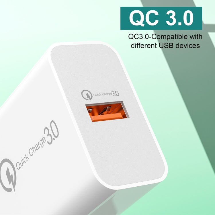 APD-2003 18W QC3.0 Single Port USB Charger with 1m USB to Type-C Data Cable����������������������...