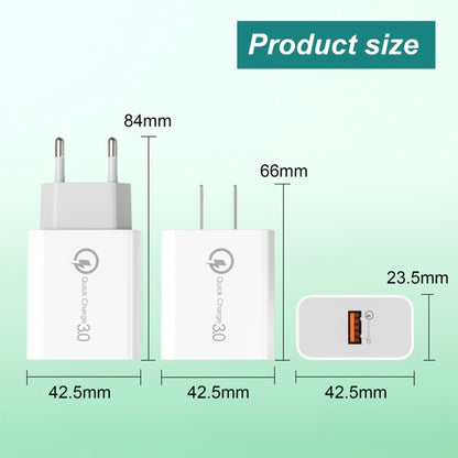 APD-2003 18W QC3.0 Single Port USB Charger with 1m USB to Type-C Data Cable����������������������...