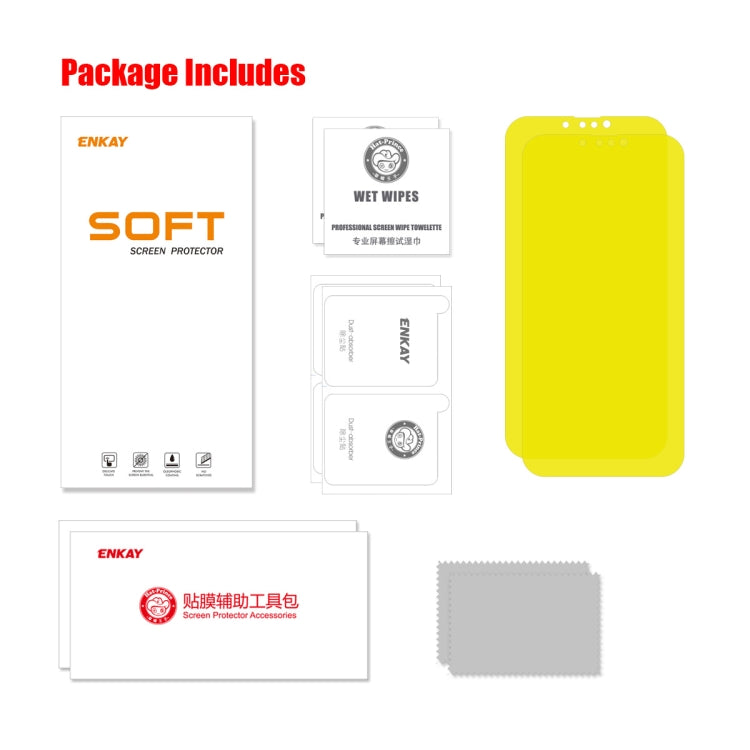 2 PCS ENKAY Full Glue Explosion-proof Hydrogel Film For iPhone 13 Pro Max������������������������...