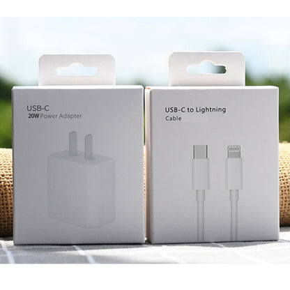 AU-20W PD USB-C / Type-C Travel Charger with USB-C to 8 Pin Data Cable, AU Plug������������������...