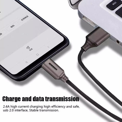 Type-c Intelligent automatic Power cut-off Cable for Zinc Alloy in Light-emitting Data Line