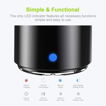A106Pro IPX7 Waterproof Mini Portable Bluetooth Metal Speaker