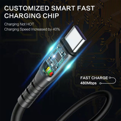 1.5m Spring Telescopic Mobile Phone Fast Charging Data Cable, USB to 8 Pin, USB to Type-C��������...