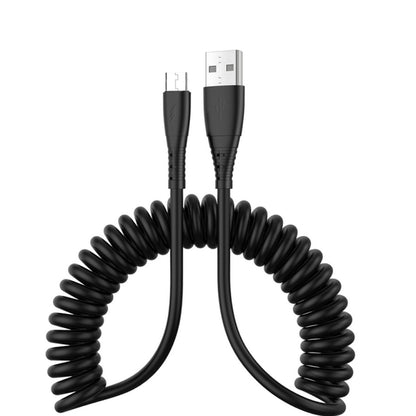 1.5m Spring Telescopic Mobile Phone Fast Charging Data Cable, USB to 8 Pin, USB to Type-C��������...