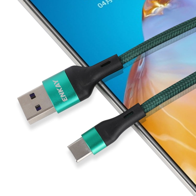 ENKAY 1m USB 3.0 to USB-C / Type-C 5A Super Fast Charging Sync Data Cable, ENK-CB119