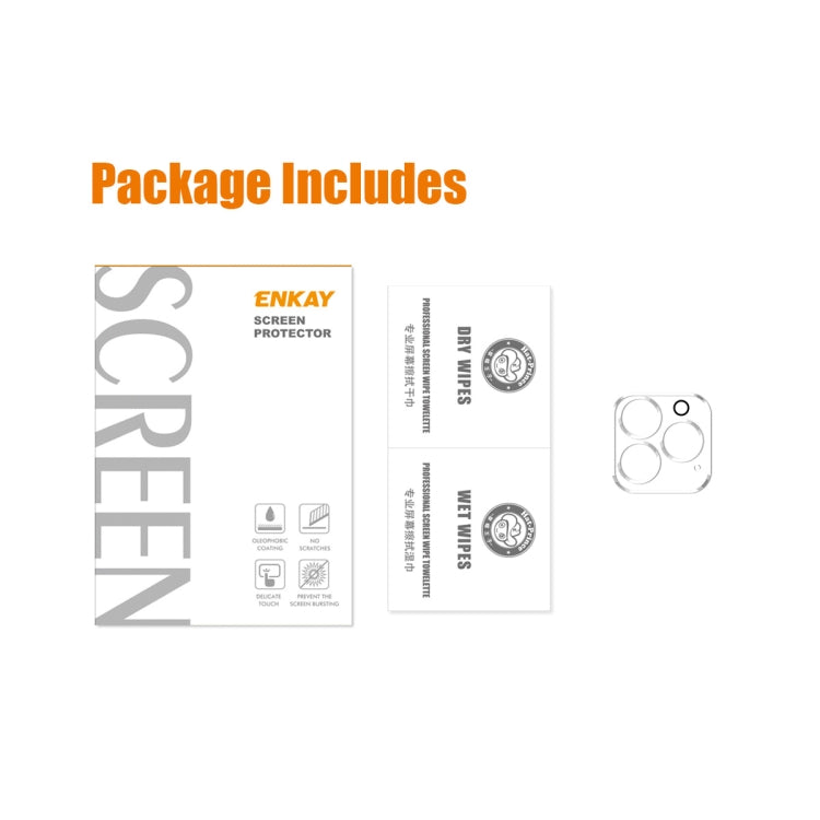 ENKAY Hat-Prince 9H Rear Camera Lens Tempered Glass Film Full Coverage Protector for iPhone 14 Pr...