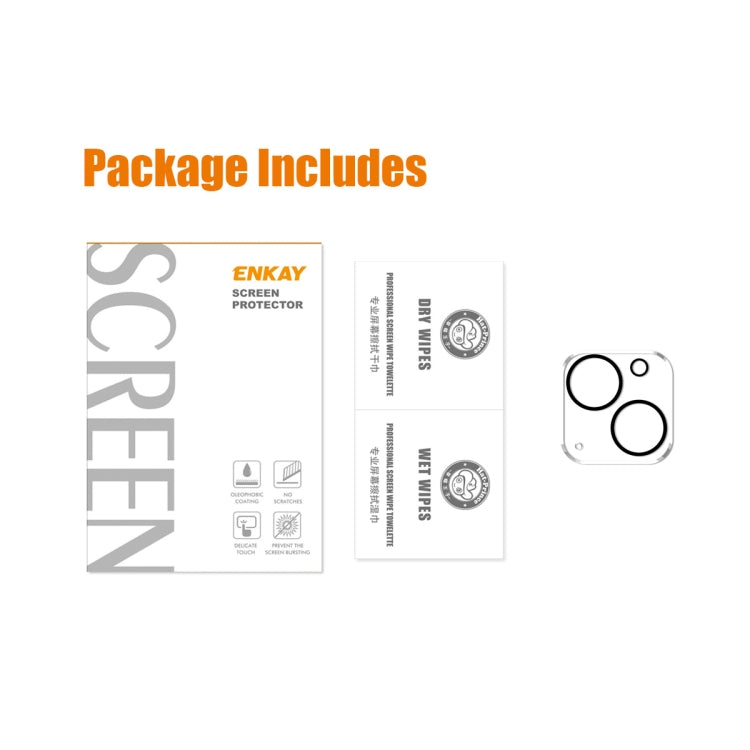 ENKAY Hat-Prince 9H Rear Camera Lens Tempered Glass Film for iPhone 14 / 14 Max������������������...