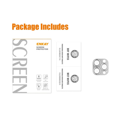 ENKAY Aluminium Alloy Tempered Glass Lens Cover Film For iPhone 14 Pro / 14 Pro Max��������������...