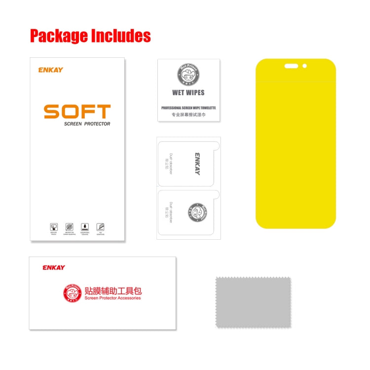 ENKAY Full Glue Explosion-proof Hydrogel Film For iPhone 14 Pro, For iPhone 14 Pro (1 PC)��������...