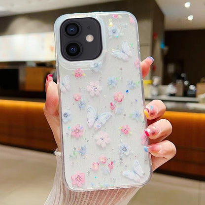Fresh Small Floral Epoxy TPU Phone Case