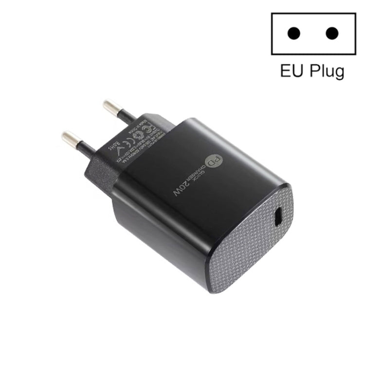 PD11 Mini Single Port PD3.0 USB-C / Type-C 20W Fast Charger for iPhone / iPad Series, EU Plug����...