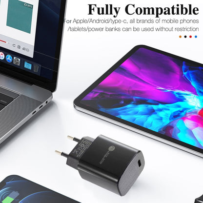 PD11 Mini Single Port PD3.0 USB-C / Type-C 20W Fast Charger for iPhone / iPad Series, EU Plug����...