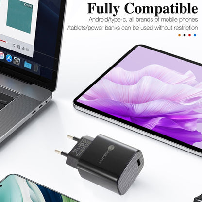 PD11 Single PD3.0 USB-C / Type-C 20W Fast Charger with 1m Type-C to Type-C Data Cable, EU Plug���...