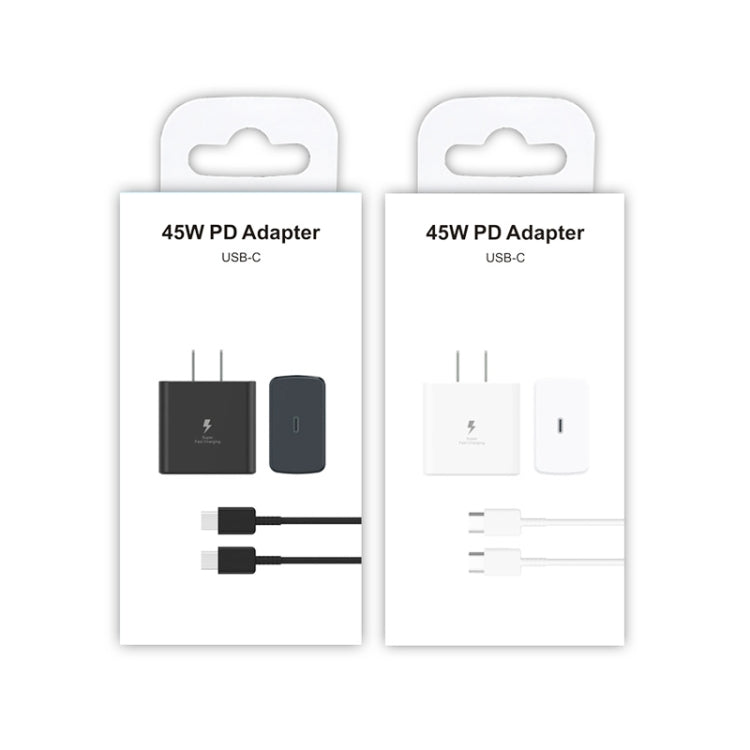 M135 45W USB-C / Type-C Port Fast Charger with 5A Type-C to Type-C Cable, US Plug