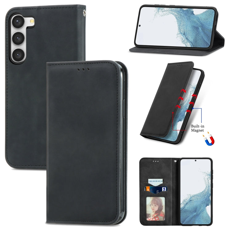 Retro Skin Feel Magnetic Leather Phone Case, For Samsung Galaxy A05, For Samsung Galaxy A05s 4G��...