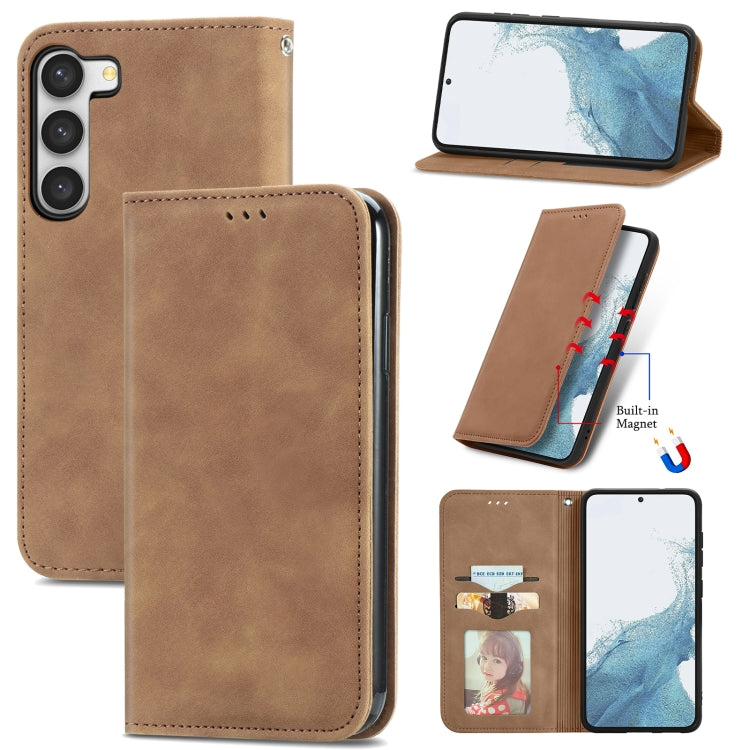 Retro Skin Feel Magnetic Leather Phone Case, For Samsung Galaxy A05, For Samsung Galaxy A05s 4G��...