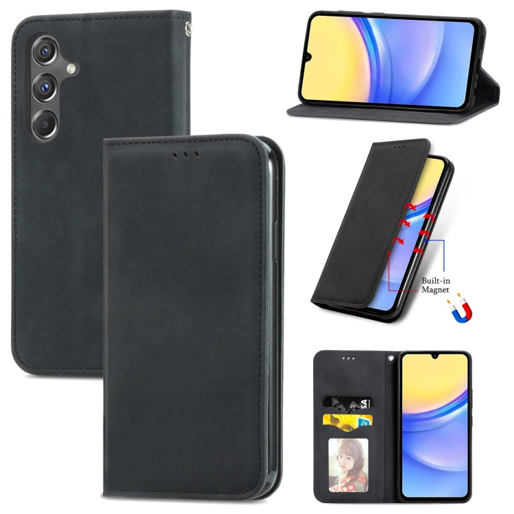 Retro Skin Feel Magnetic Leather Phone Case, For Samsung Galaxy S25 5G, For Samsung Galaxy S25+ 5...
