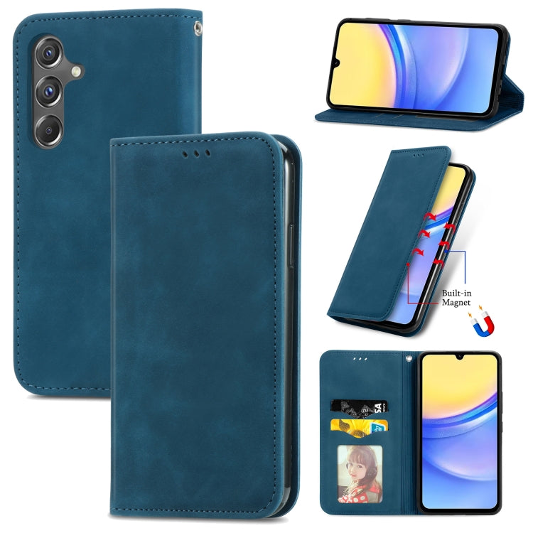 Retro Skin Feel Magnetic Leather Phone Case, For Samsung Galaxy S25 5G, For Samsung Galaxy S25+ 5...