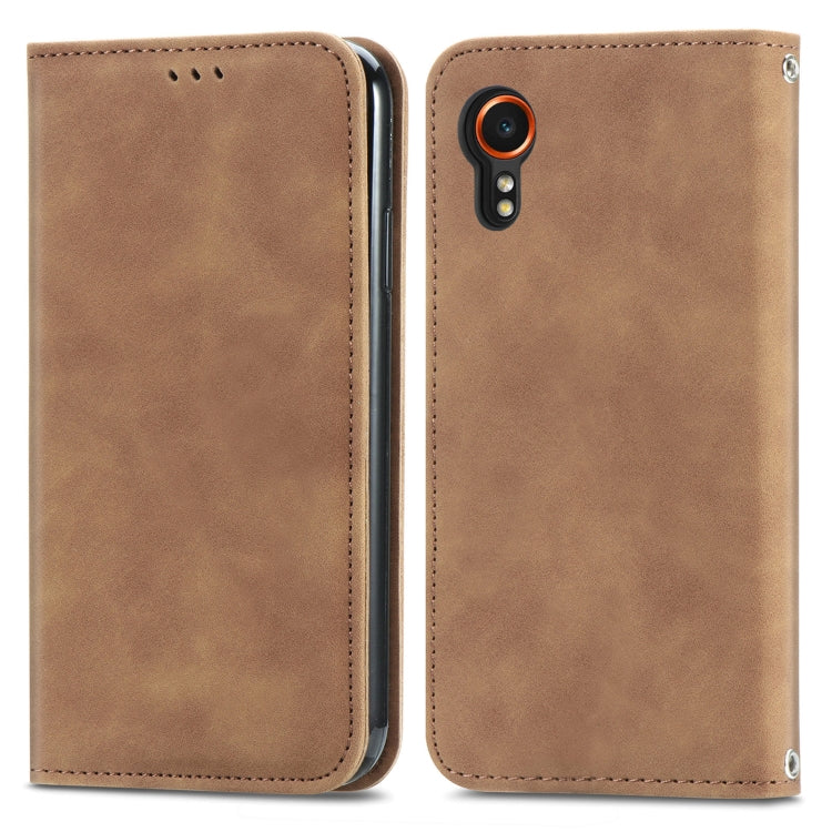Retro Skin Feel Magnetic Leather Phone Case, For Samsung Galaxy S25 5G, For Samsung Galaxy S25+ 5...