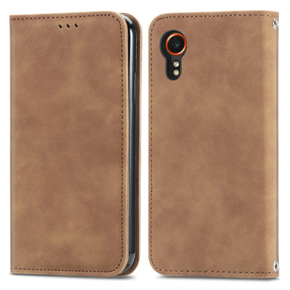 Retro Skin Feel Magnetic Leather Phone Case, For Samsung Galaxy S25 5G, For Samsung Galaxy S25+ 5...