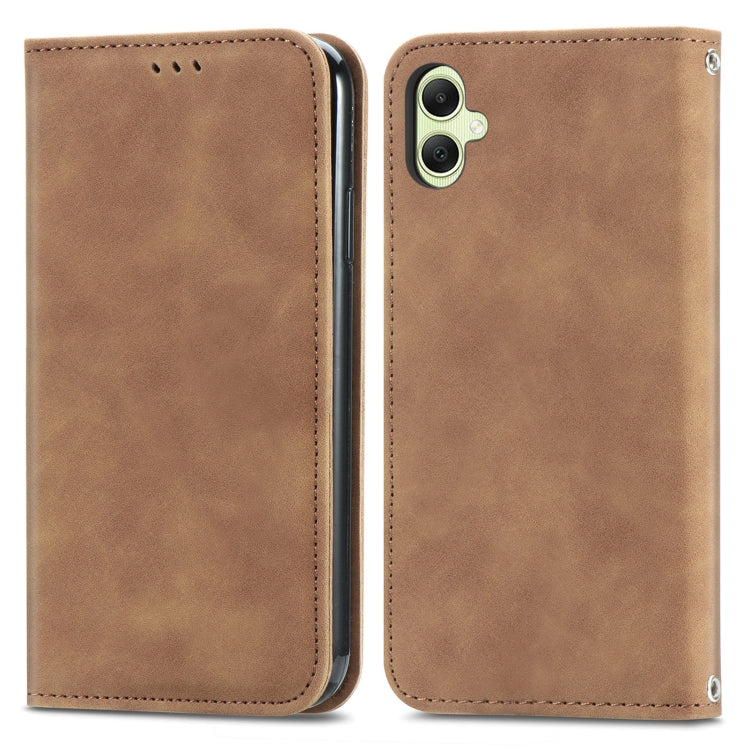 Retro Skin Feel Magnetic Leather Phone Case, For Samsung Galaxy A05, For Samsung Galaxy A05s 4G��...
