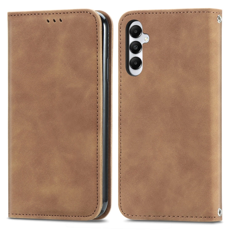 Retro Skin Feel Magnetic Leather Phone Case, For Samsung Galaxy A05, For Samsung Galaxy A05s 4G��...