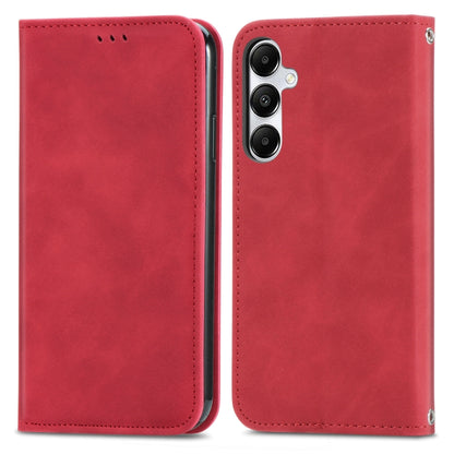 Retro Skin Feel Magnetic Leather Phone Case, For Samsung Galaxy S25 5G, For Samsung Galaxy S25+ 5...