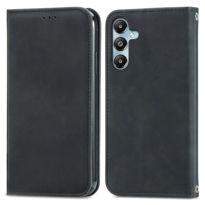Retro Skin Feel Magnetic Leather Phone Case, For Samsung Galaxy S25 5G, For Samsung Galaxy S25+ 5...