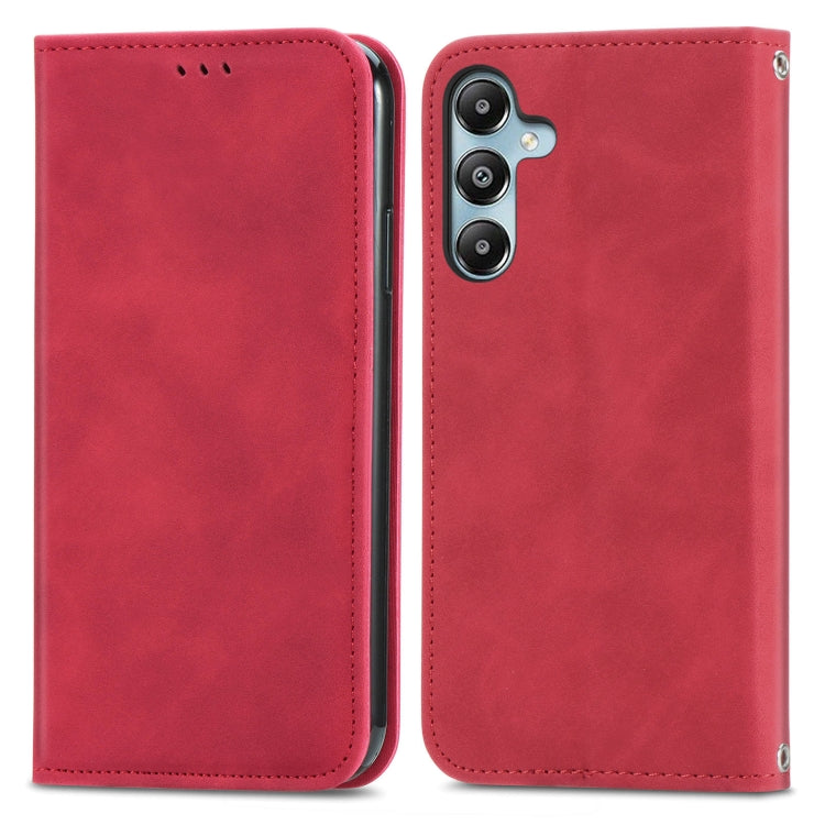 Retro Skin Feel Magnetic Leather Phone Case, For Samsung Galaxy S25 5G, For Samsung Galaxy S25+ 5...