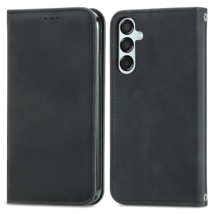 Retro Skin Feel Magnetic Leather Phone Case, For Samsung Galaxy S25 5G, For Samsung Galaxy S25+ 5...