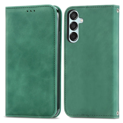 Retro Skin Feel Magnetic Leather Phone Case, For Samsung Galaxy S25 5G, For Samsung Galaxy S25+ 5...