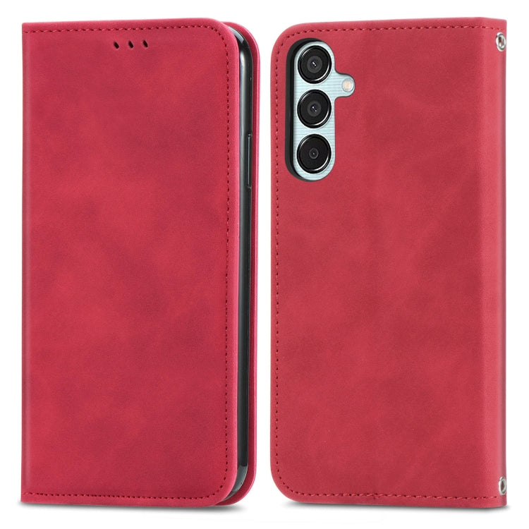 Retro Skin Feel Magnetic Leather Phone Case, For Samsung Galaxy S25 5G, For Samsung Galaxy S25+ 5...
