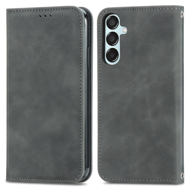 Retro Skin Feel Magnetic Leather Phone Case, For Samsung Galaxy S25 5G, For Samsung Galaxy S25+ 5...
