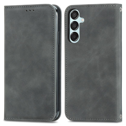 Retro Skin Feel Magnetic Leather Phone Case, For Samsung Galaxy S25 5G, For Samsung Galaxy S25+ 5...
