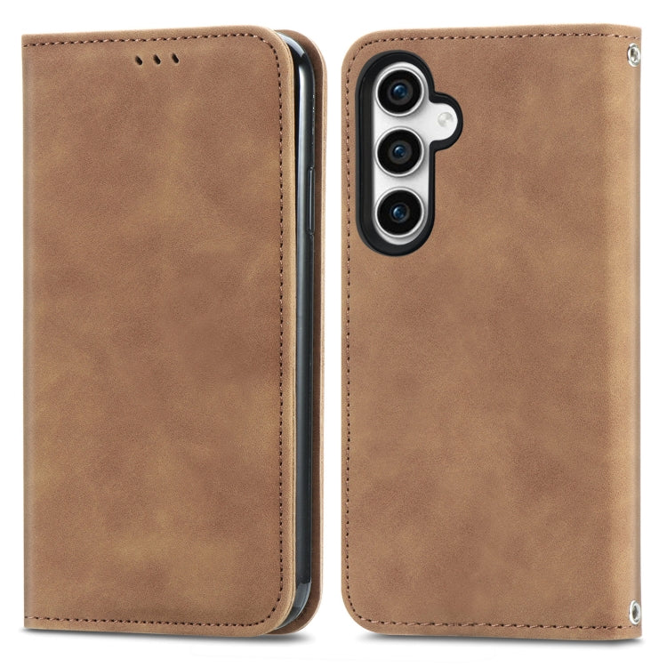 Retro Skin Feel Magnetic Leather Phone Case, For Samsung Galaxy A05, For Samsung Galaxy A05s 4G��...