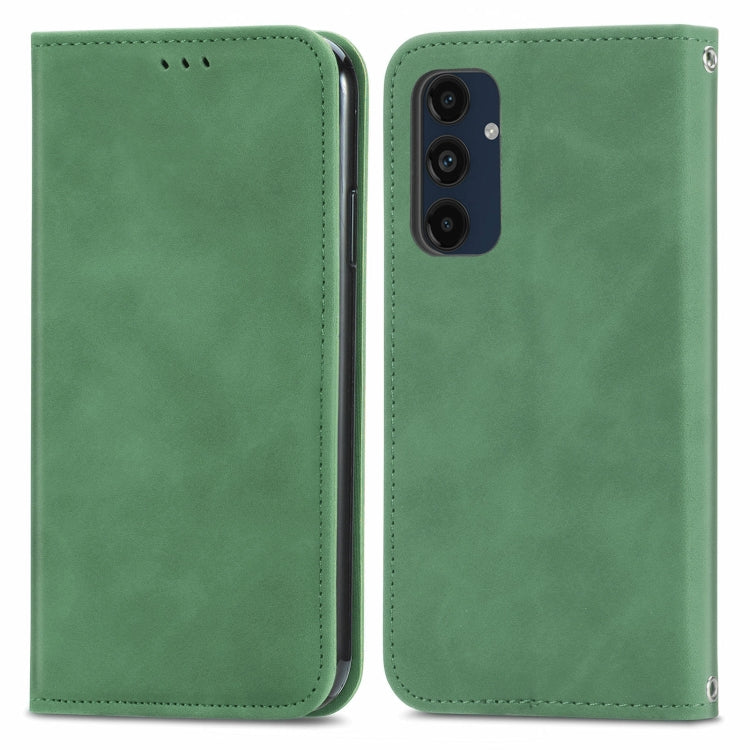 Retro Skin Feel Magnetic Leather Phone Case, For Samsung Galaxy S25 5G, For Samsung Galaxy S25+ 5...