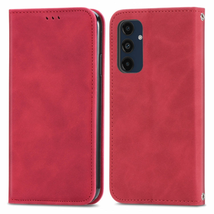 Retro Skin Feel Magnetic Leather Phone Case, For Samsung Galaxy S25 5G, For Samsung Galaxy S25+ 5...