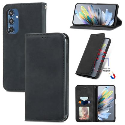 Retro Skin Feel Magnetic Leather Phone Case, For Samsung Galaxy S25 5G, For Samsung Galaxy S25+ 5...